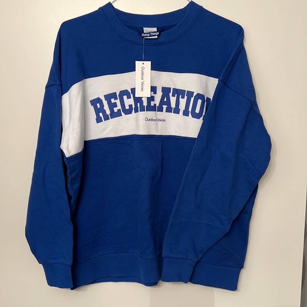 Outdoor voices - doing things graphic sweatshirt - 100% Cotton.